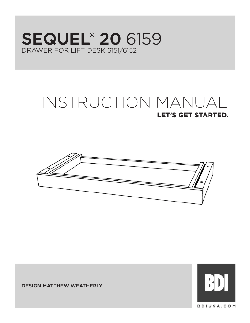 First page image of the manual for Sequel 20 6159