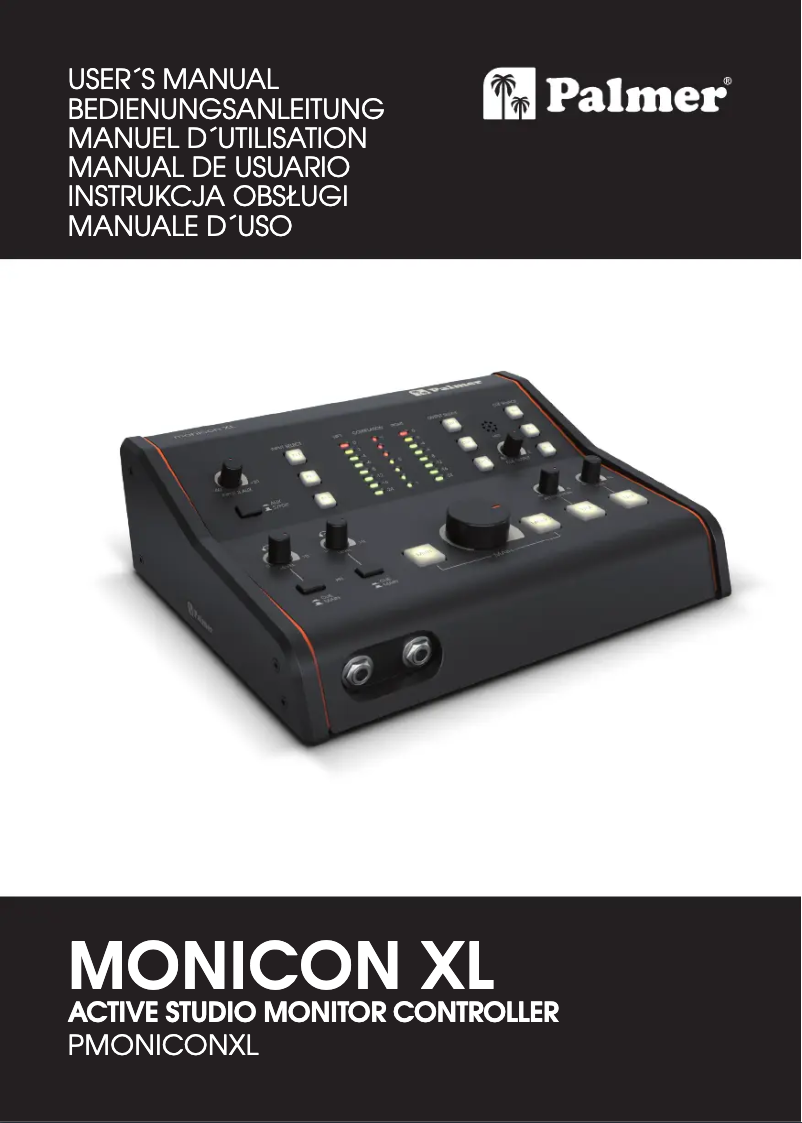 Page 1 of the manual User Manual Palmer Monicon XL