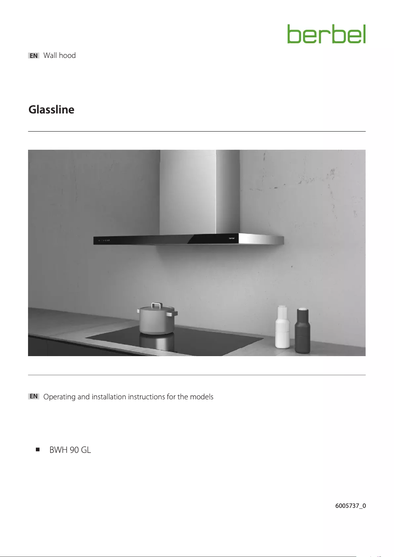 Page 1 of the manual User Manual Berbel BWH 90 GL