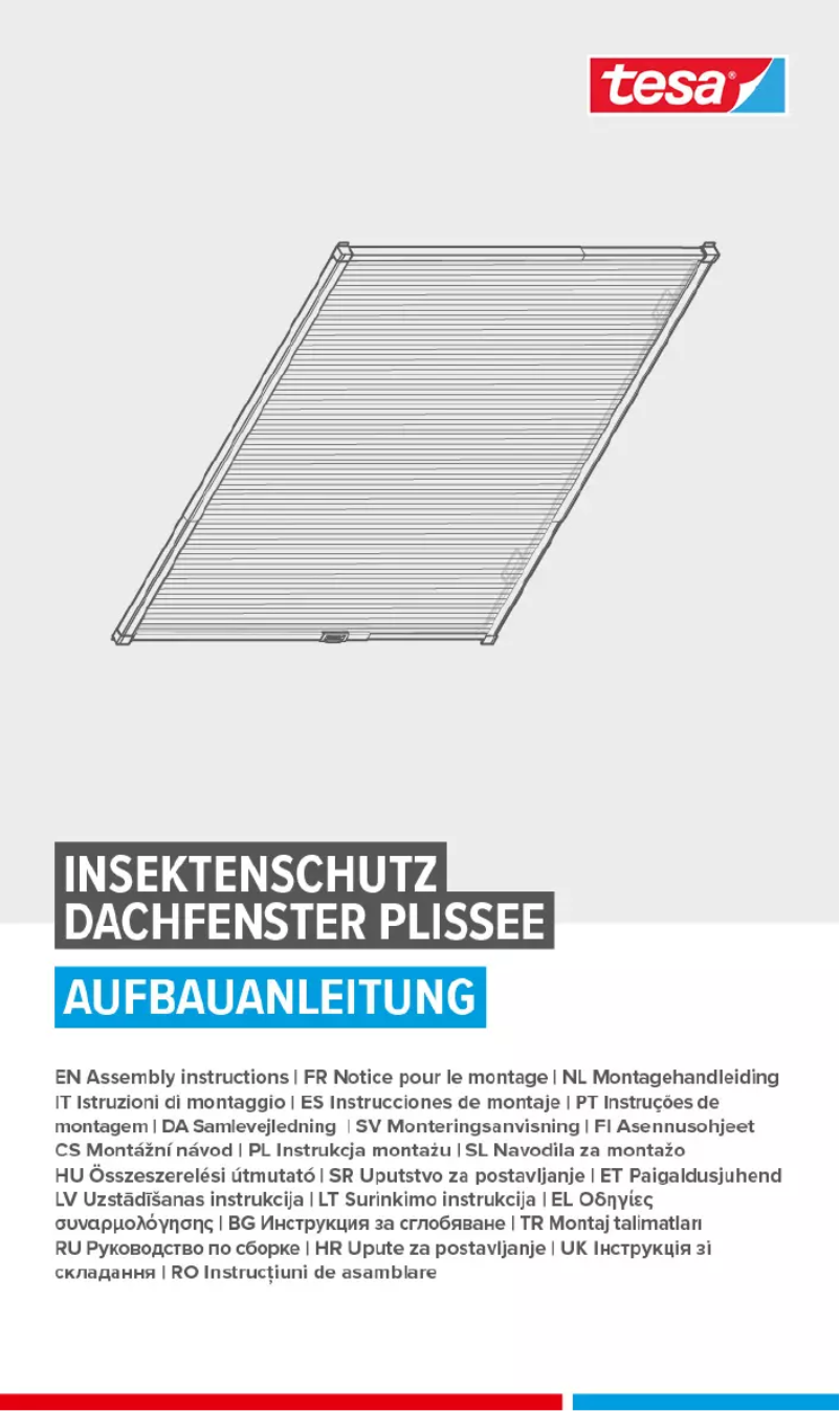 Page 1 of the manual User Manual TESA Insect Stop