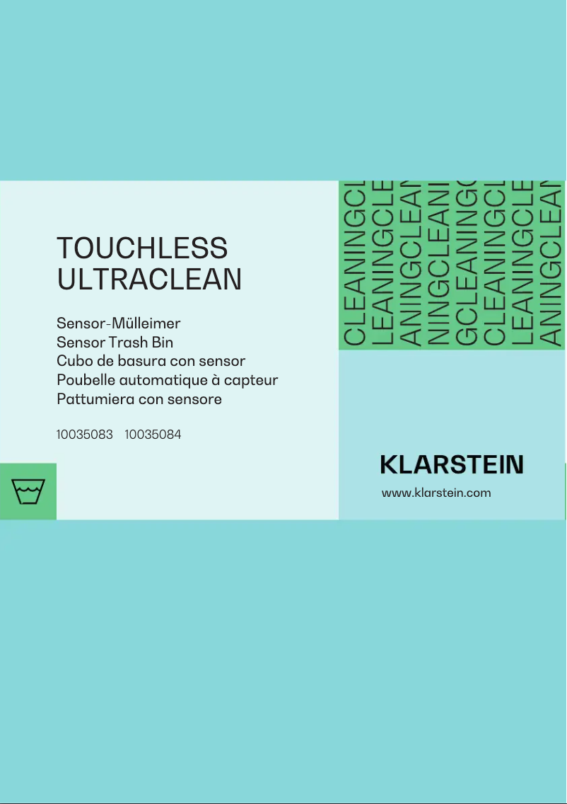 Page 1 of the manual User Manual Klarstein Touchless Ultraclean