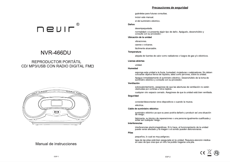 First page image of the manual for NVR-466 DU