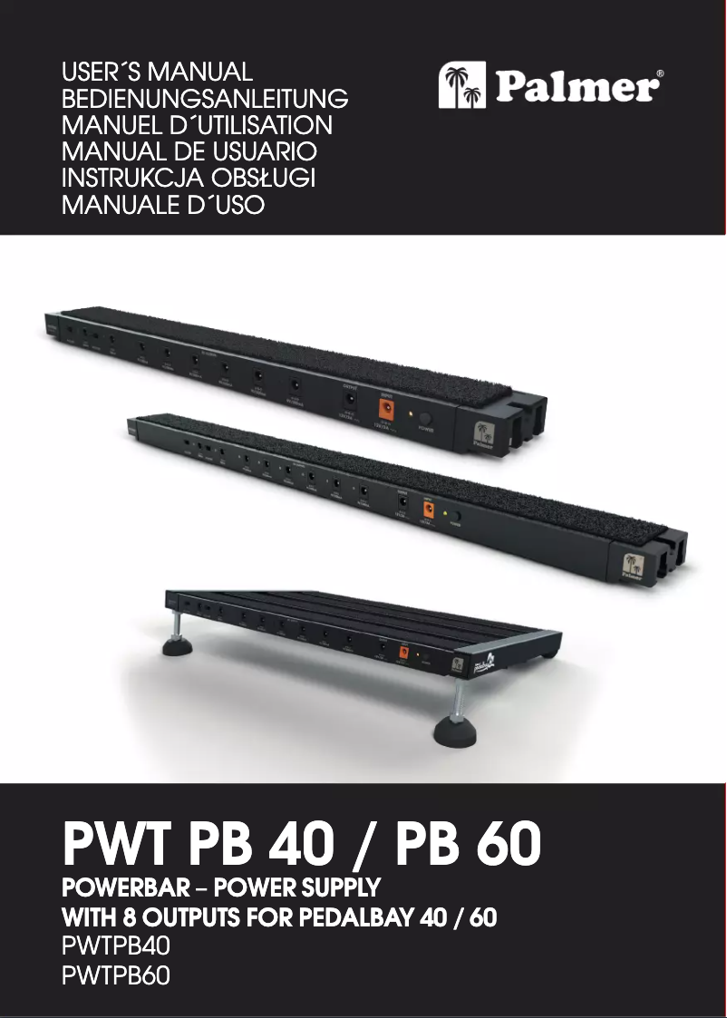 First page image of the manual for PWT PB 60