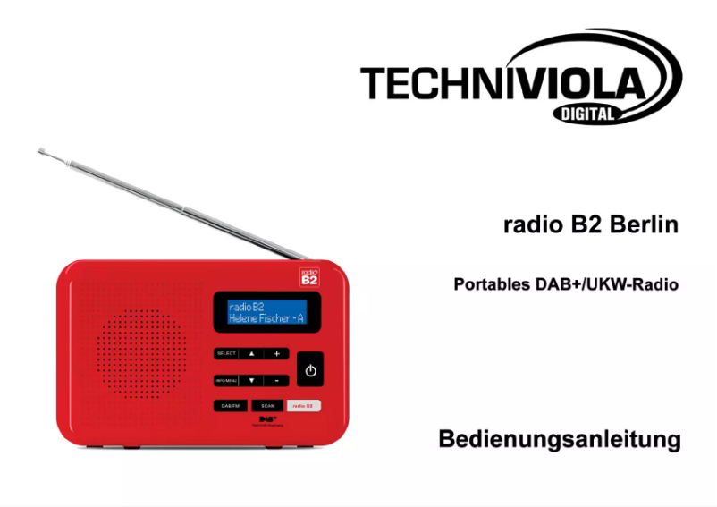 First page image of the manual for TechniViola Radio B2 Berlin