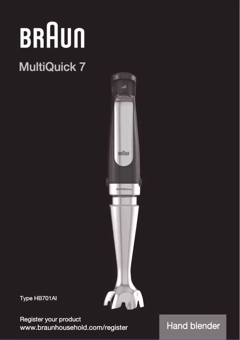 First page image of the manual for MultiQuick 7 MQ7087X