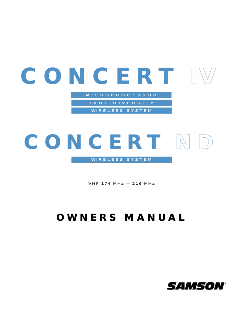 Page 1 of the manual User Manual Samson CRND