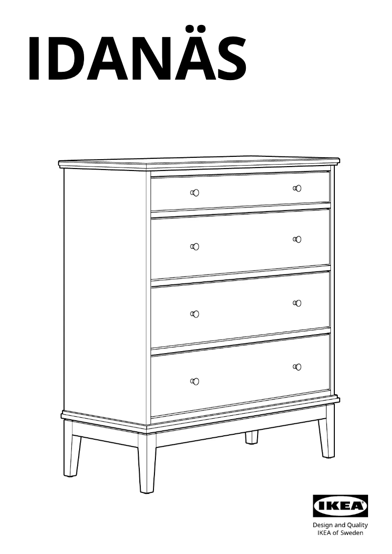 Page 1 of the manual User Manual Ikea IDANÄS 305.762.94