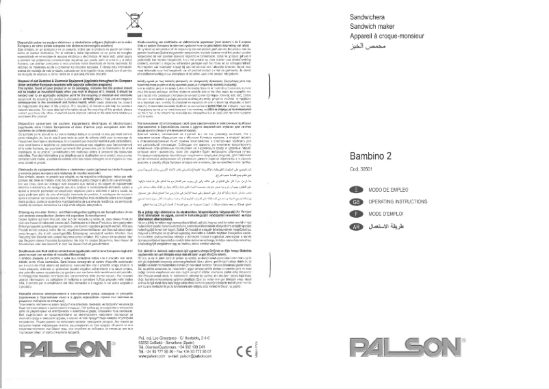 Page 1 of the manual User Manual Palson Bambino 2