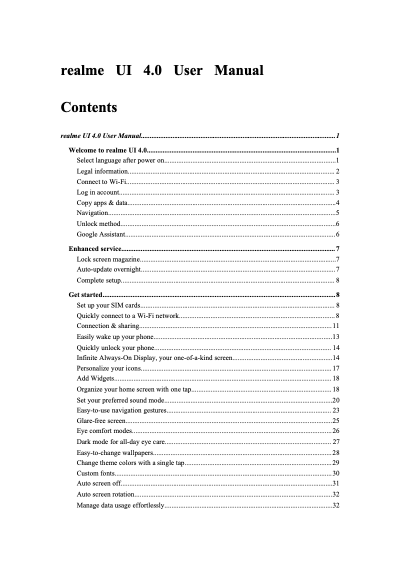 First page image of the manual for V50s