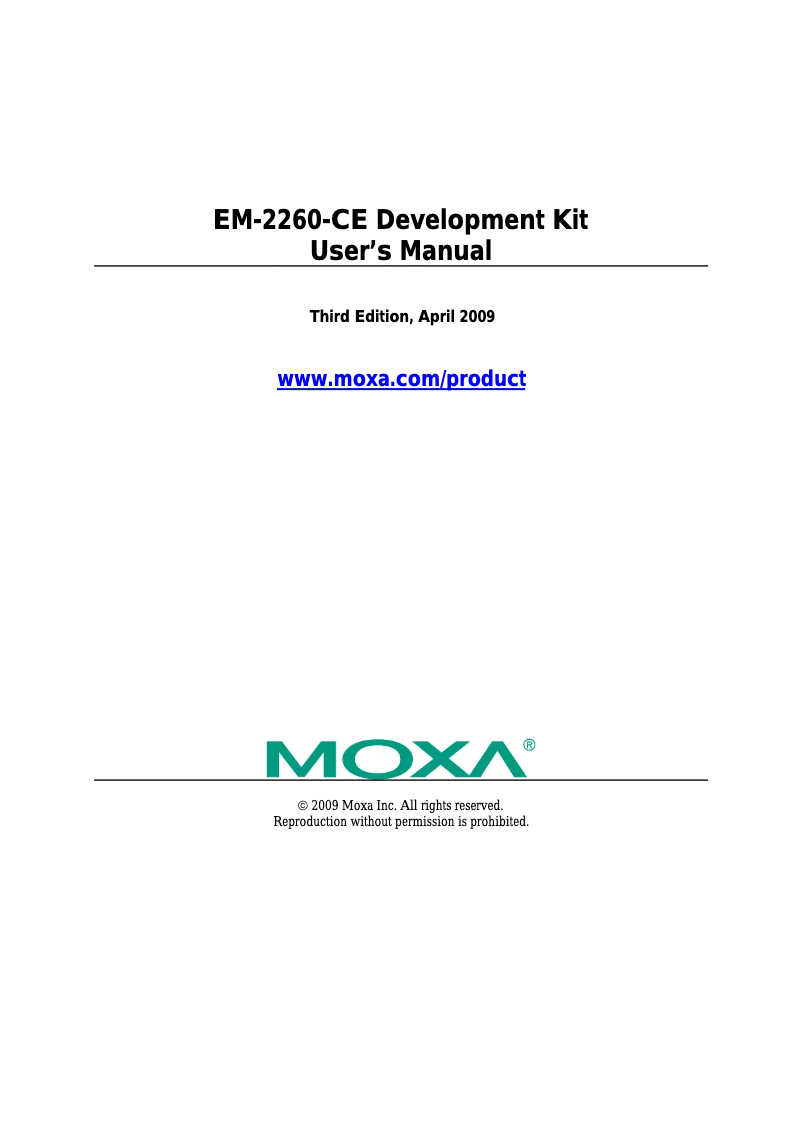 First page image of the manual for EM-2260-LX
