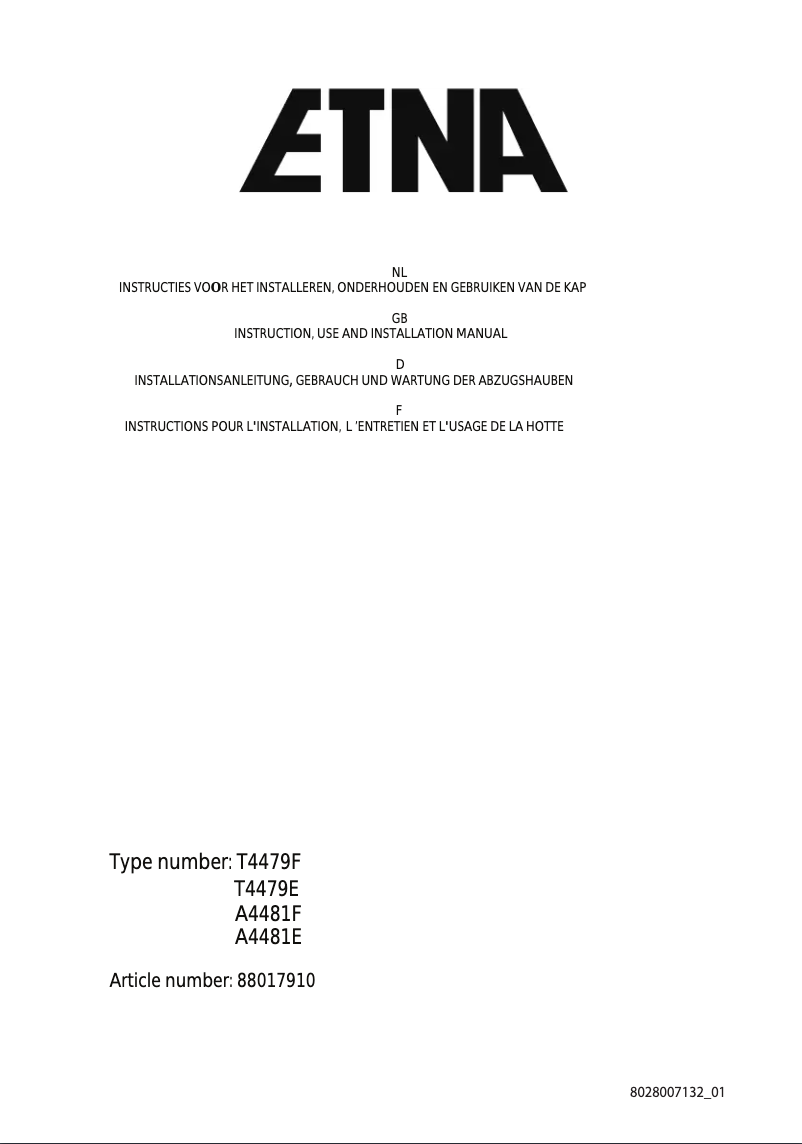 First page image of the manual for T4479F