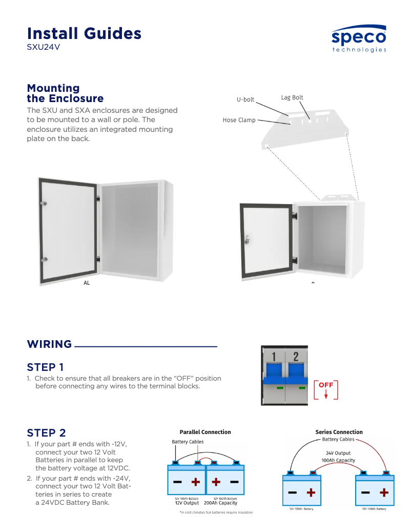 Page 1 of the manual User Manual Speco Technologies SXU24V