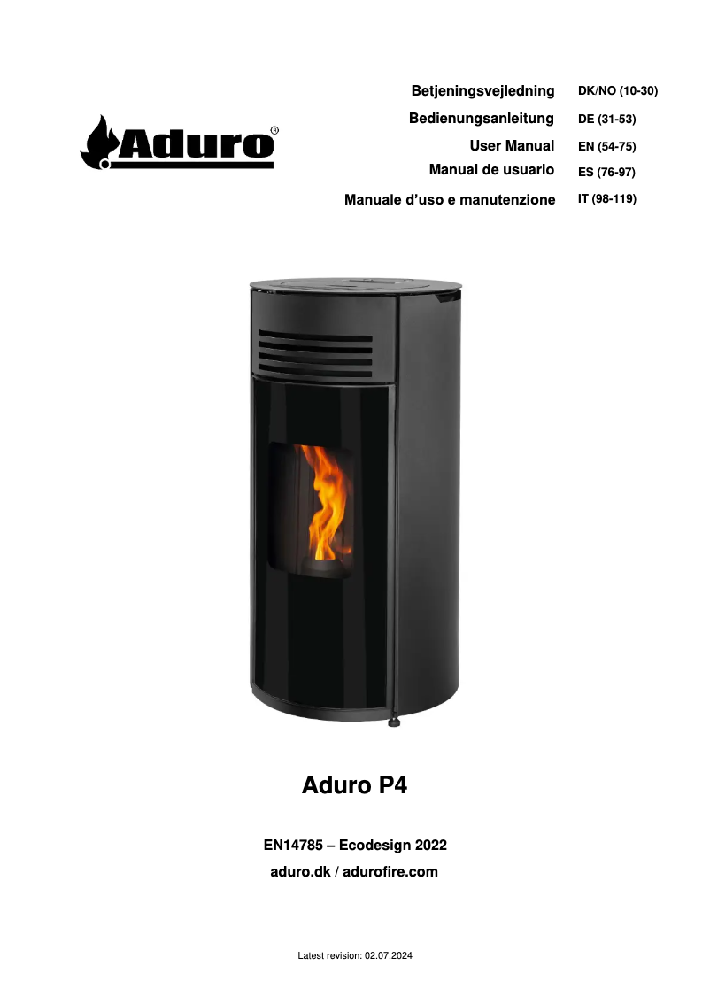 First page image of the manual for P4