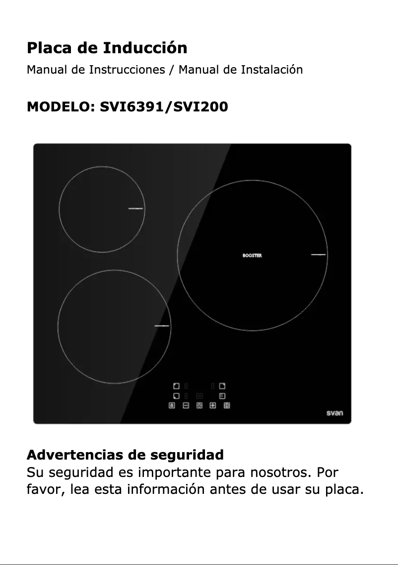First page image of the manual for SVI6391