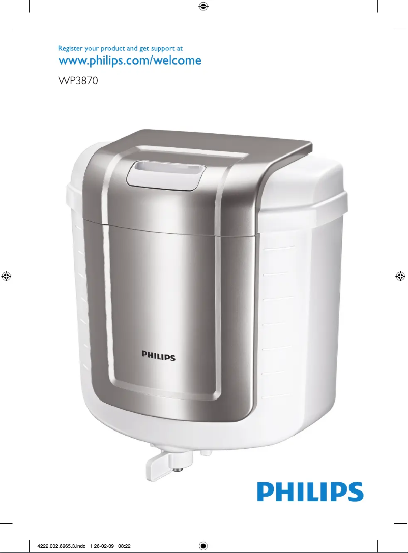 First page image of the manual for WP3970