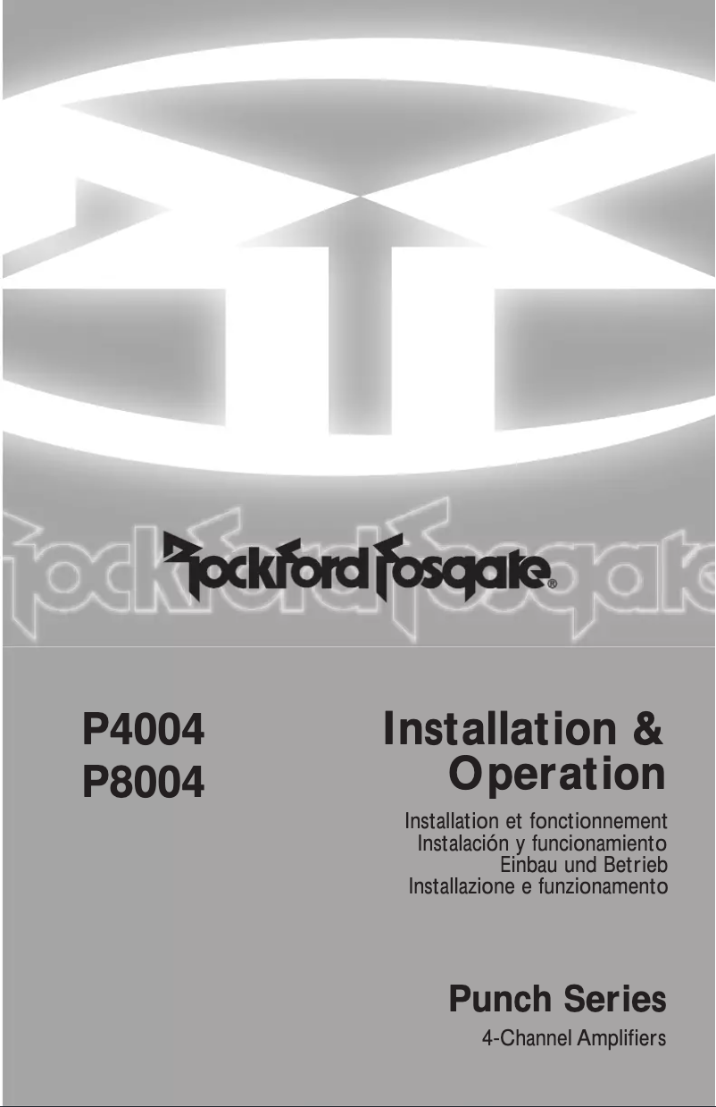 Page 1 de la notice Manuel utilisateur Rockford Fosgate Punch P6002