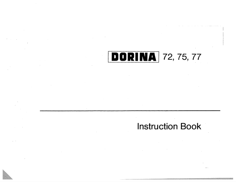 Page 1 of the manual User Manual Pfaff dorina 75