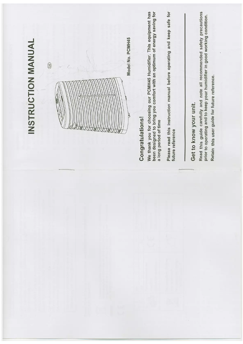 Page 1 of the manual User Manual Prem-I-Air EH1219