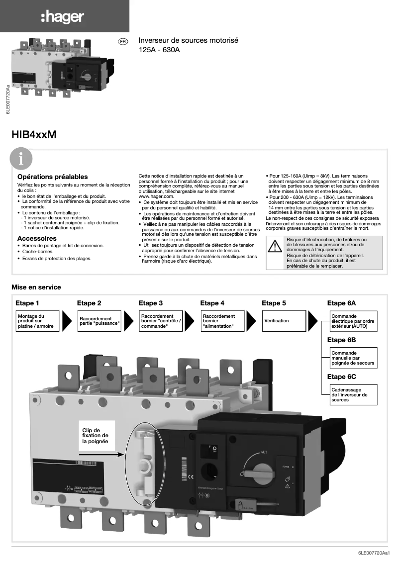 First page image of the manual for HIB412M