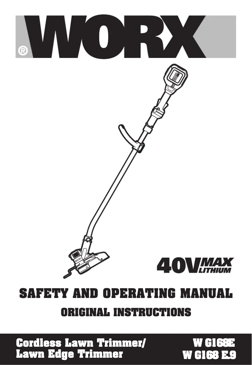 Page 1 of the manual User Manual Worx WG168E