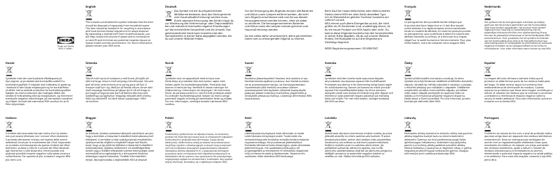 Page 1 of the manual User Manual Ikea BONDTOLVAN 304.864.44