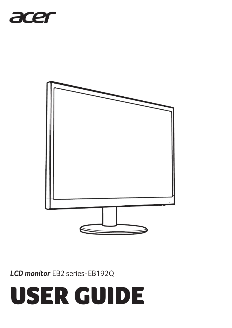 First page image of the manual for EB192QB