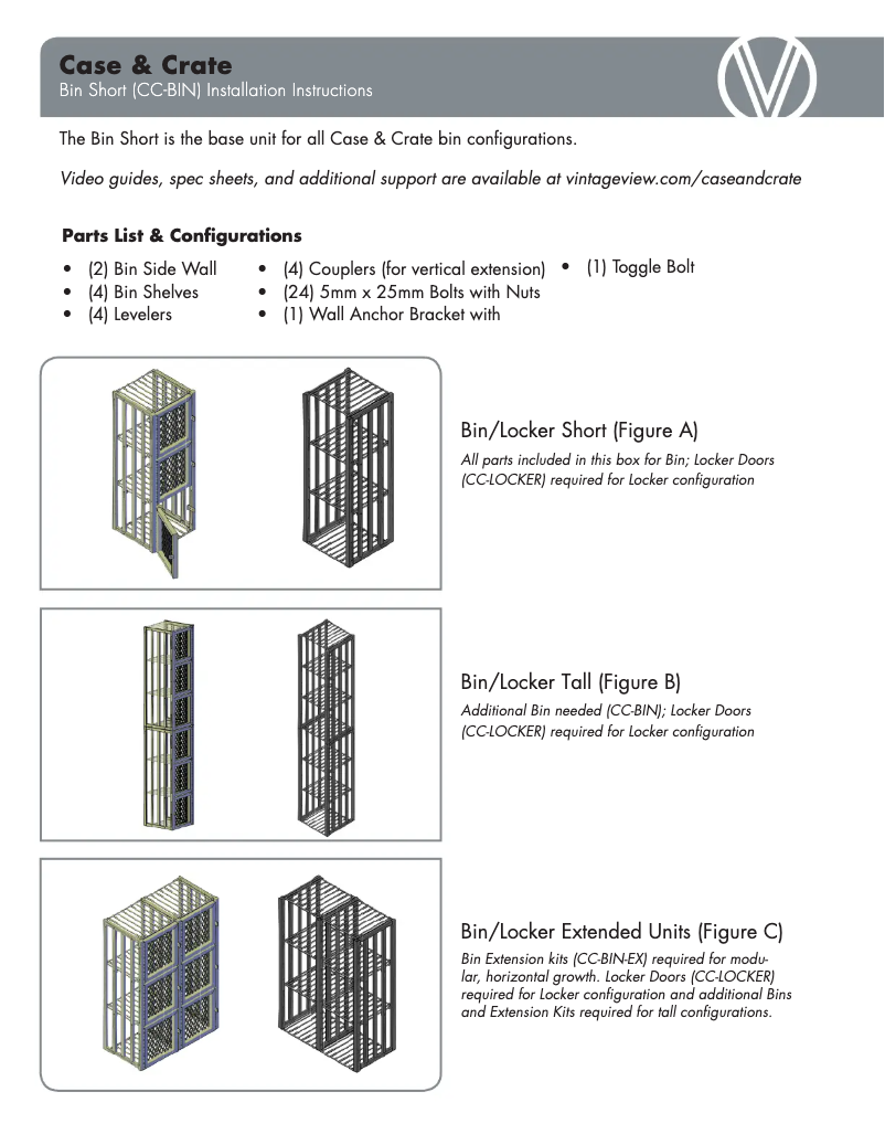First page image of the manual for CC-BIN-S4-K