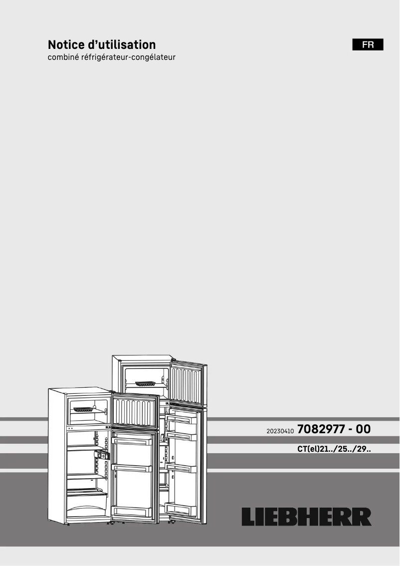 Page 1 of the manual User Manual Liebherr CTP211