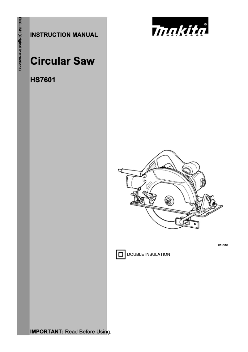 First page image of the manual for HS7601J