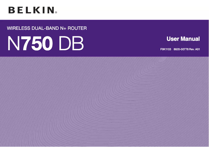 Image de la première page du manuel de l'appareil N750 DB F9K1103