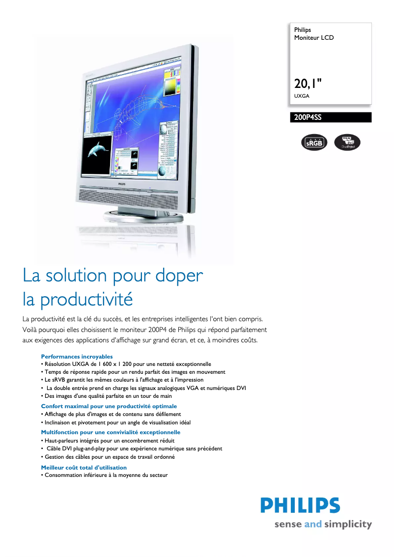 First page image of the manual for Brilliance 200P4SS