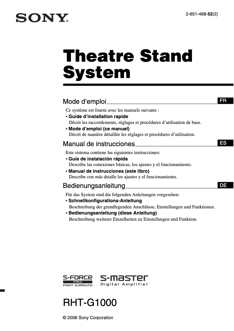 First page image of the manual for RHT-G1000