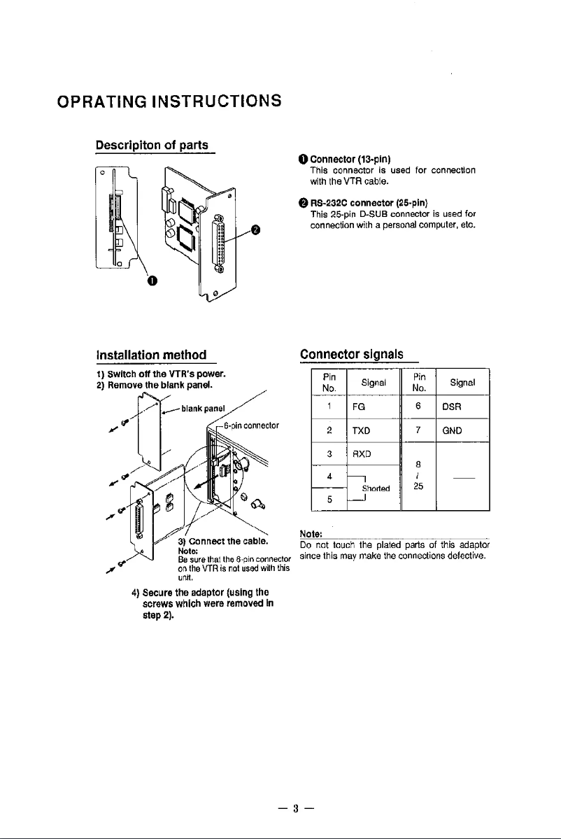 Page 1 of the manual User Manual Panasonic AG-LA672E
