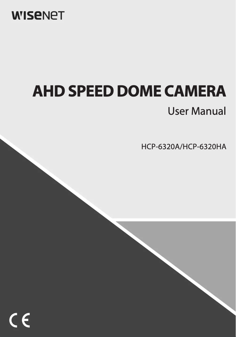 Page 1 of the manual User Manual Wisenet HCP-6320HA