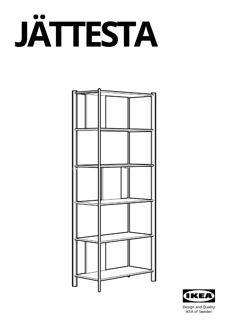 Page 1 of the manual User Manual Ikea JÄTTESTA 905.388.50