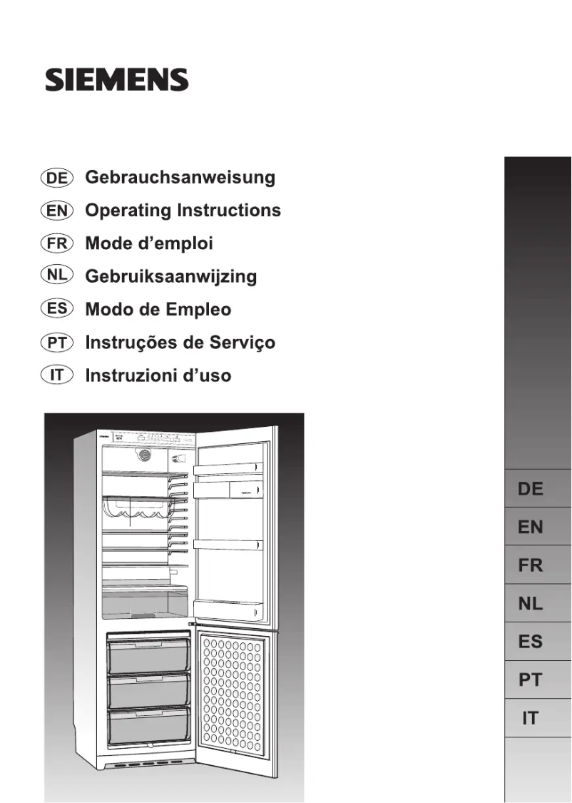 Page 1 of the manual User Manual Siemens KG33VX05