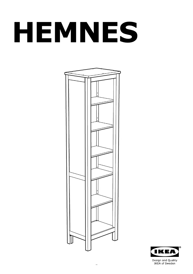 Page 1 of the manual User Manual Ikea HEMNES (49x37x197)