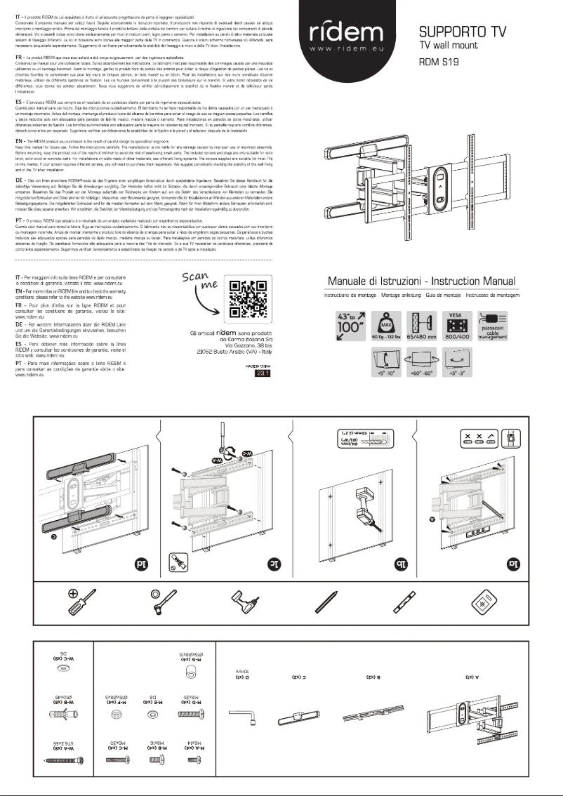 Page 1 of the manual User Manual Ridem RDM S19