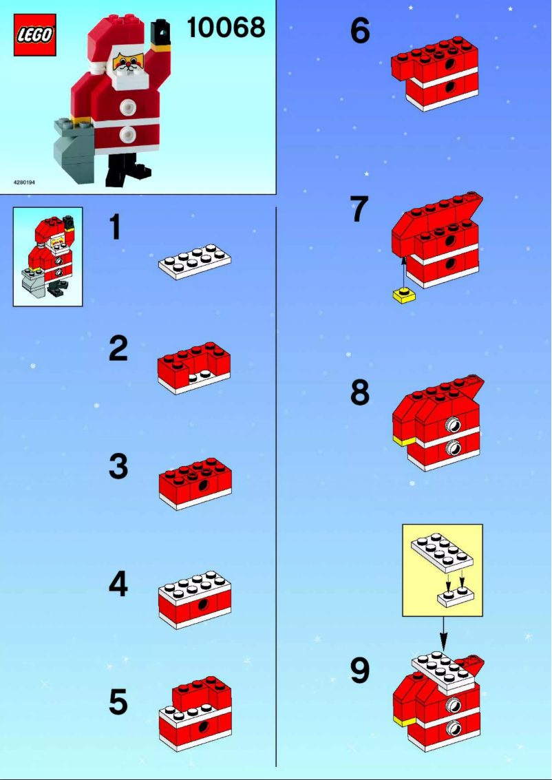 Page 1 of the manual User Manual Lego Santa Claus 10068