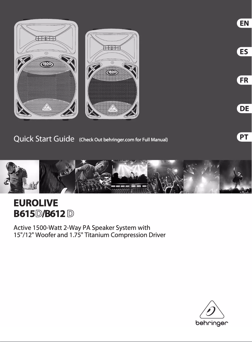 First page image of the manual for Eurolive B615D