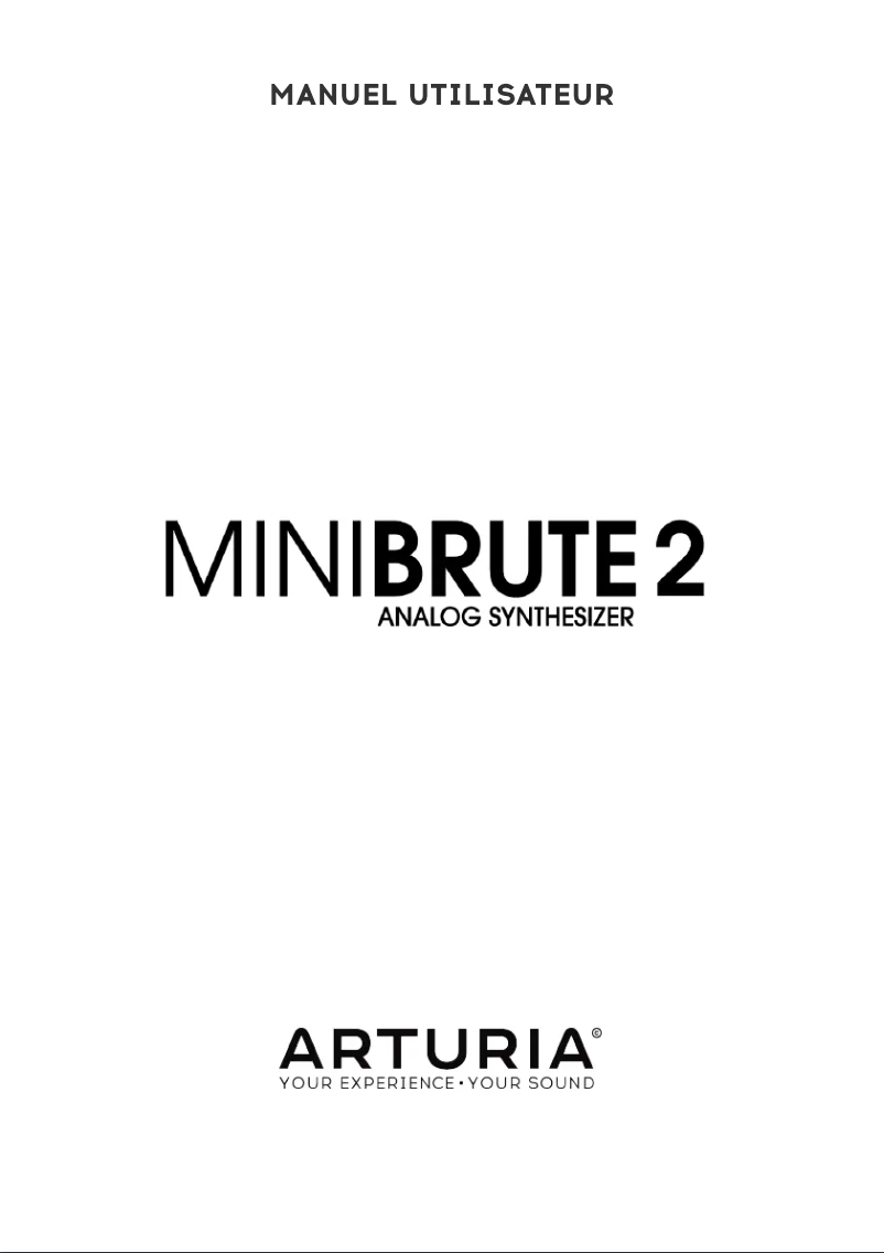 Page 1 of the manual User Manual Arturia MiniBrute 2