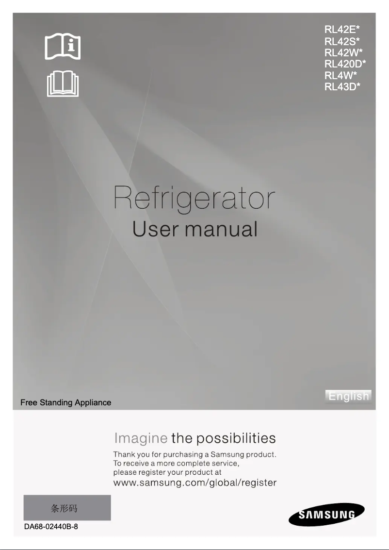 Page 1 of the manual User Manual Samsung RL43DGPN