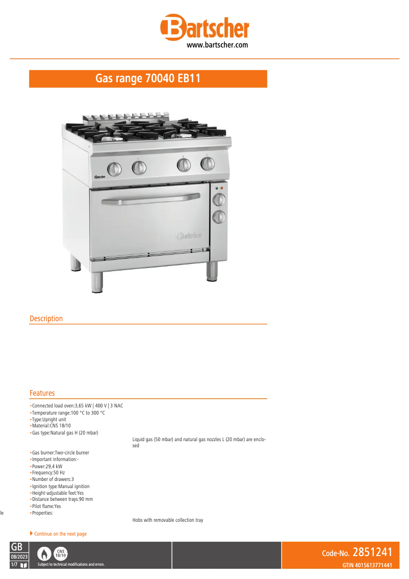 First page image of the manual for 2851241