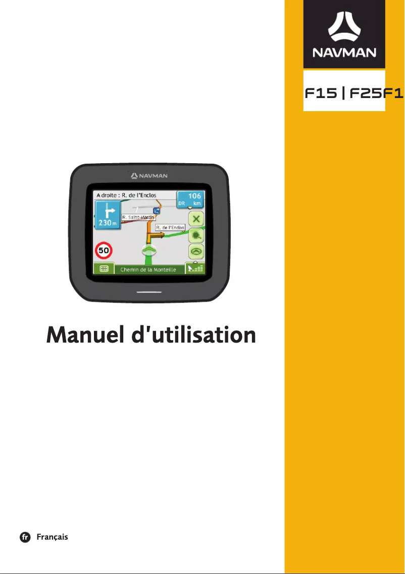 Page 1 of the manual User Manual Navman F25