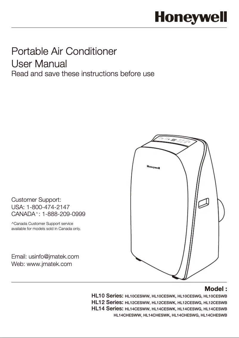 Page 1 of the manual User Manual Honeywell HL12CES