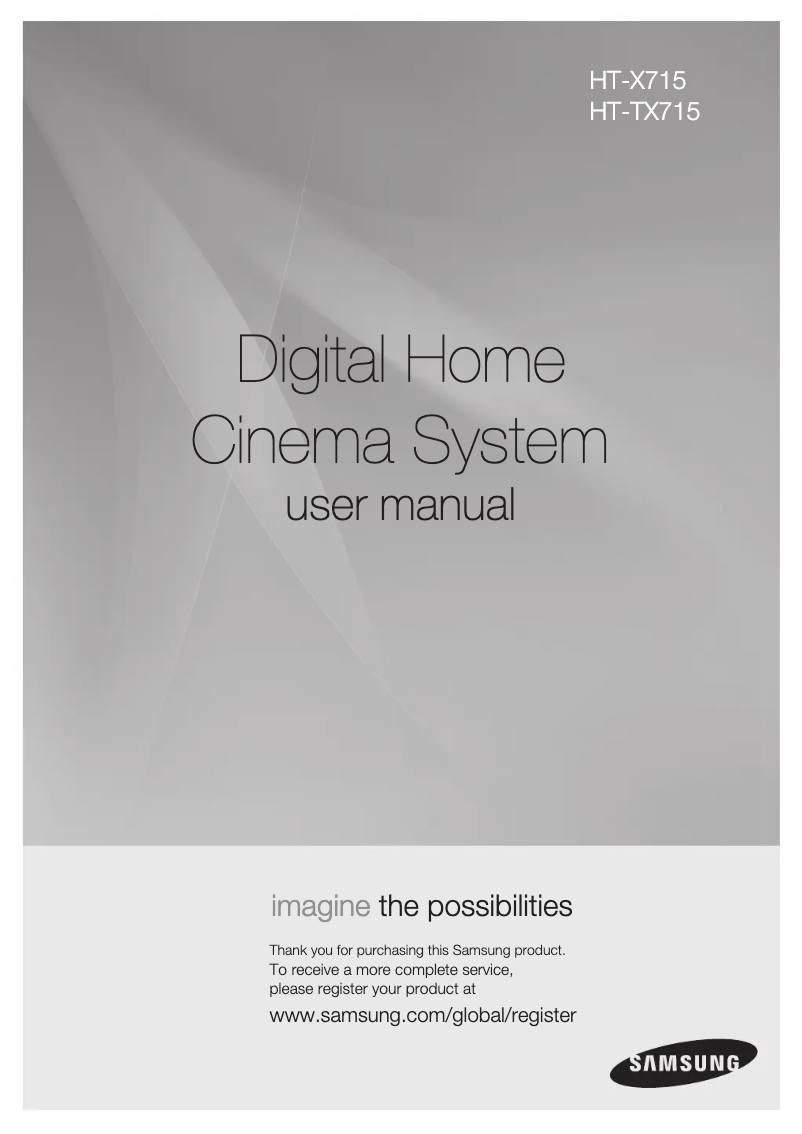 Page 1 of the manual User Manual Samsung HT-X715T