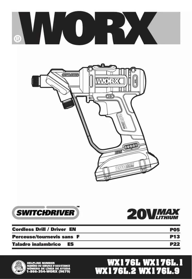 Page 1 of the manual User Manual Worx WX176L