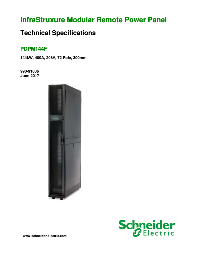 Page 1 of the manual User Manual APC PDPM144F