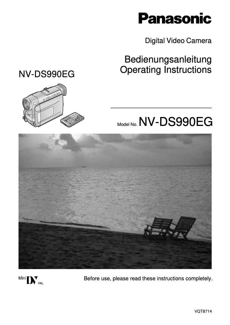 First page image of the manual for NV-DS990