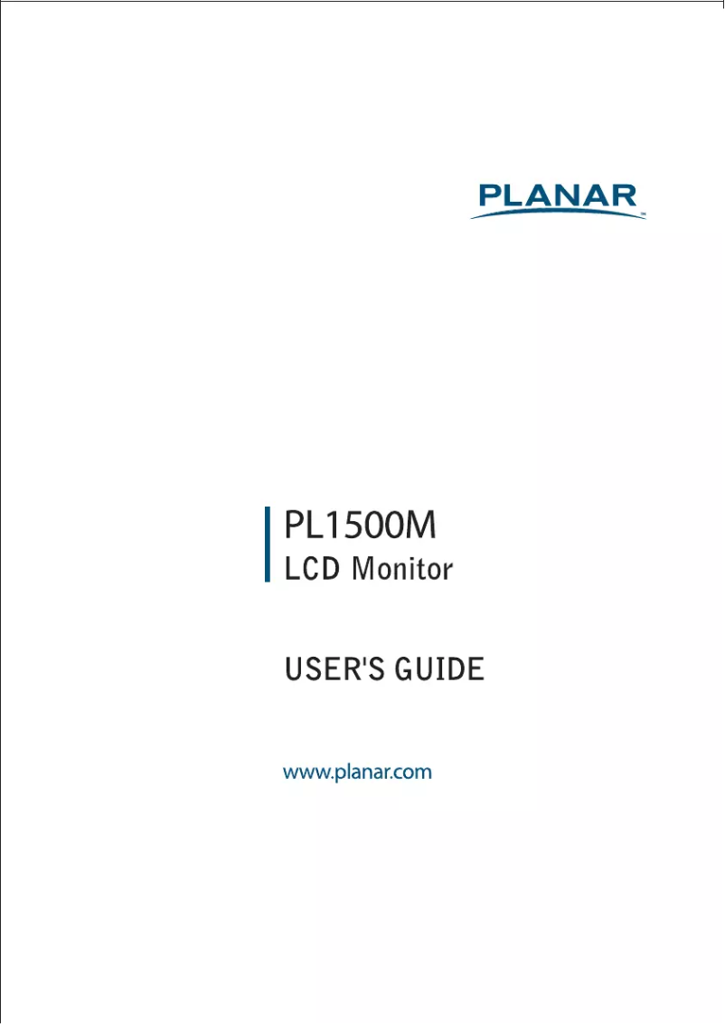 First page image of the manual for PL1500M